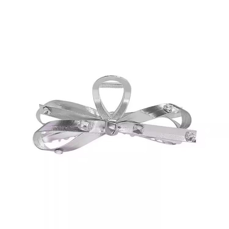 Wholesale Oversized Silver Bow Clip